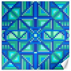 Grid Geometric Pattern Colorful Canvas 20  X 20   by Nexatart