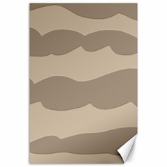 Pattern Wave Beige Brown Canvas 24  X 36  by Nexatart