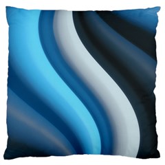 Abstract Pattern Lines Wave Large Cushion Case (one Side) by Nexatart