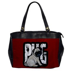 Pug Office Handbags by Valentinaart