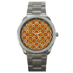 Geometry Shape Retro Trendy Symbol Sport Metal Watch by Nexatart