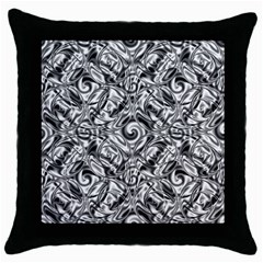 Gray Scale Pattern Tile Design Throw Pillow Case (black) by Nexatart