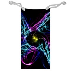 Abstract Art Color Design Lines Jewelry Bag by Nexatart