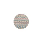 blue and pink tribal pattern 1  Mini Magnets