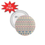 blue and pink tribal pattern 1.75  Buttons (10 pack)