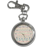 blue and pink tribal pattern Key Chain Watches