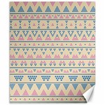 blue and pink tribal pattern Canvas 8  x 10 