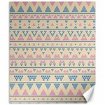 blue and pink tribal pattern Canvas 20  x 24  