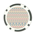 blue and pink tribal pattern Poker Chip Card Guard (10 pack)