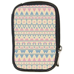 Blue And Pink Tribal Pattern Compact Camera Cases by berwies