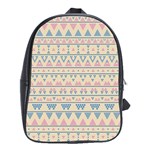 blue and pink tribal pattern School Bags(Large) 