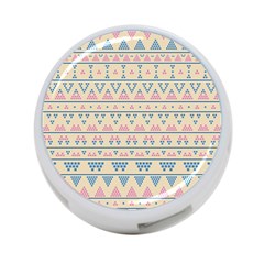 Blue And Pink Tribal Pattern 4-port Usb Hub (one Side) by berwies