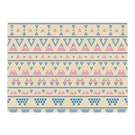 blue and pink tribal pattern Double Sided Flano Blanket (Mini) 