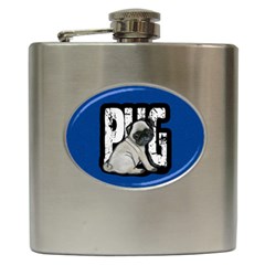 Pug Hip Flask (6 Oz) by Valentinaart