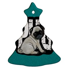 Pug Christmas Tree Ornament (two Sides) by Valentinaart