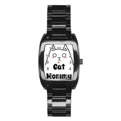 Love My Cat Mommy Stainless Steel Barrel Watch by Catifornia