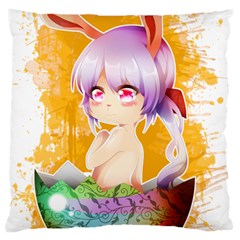 Easter Bunny Girl Large Cushion Case (one Side) by Catifornia