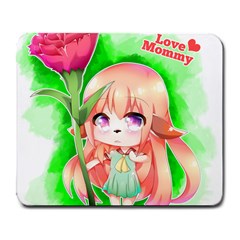 Happy Mother s Day Furry Girl Large Mousepads by Catifornia