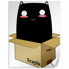 Black Cat In A Box Canvas 12  X 16   by Catifornia