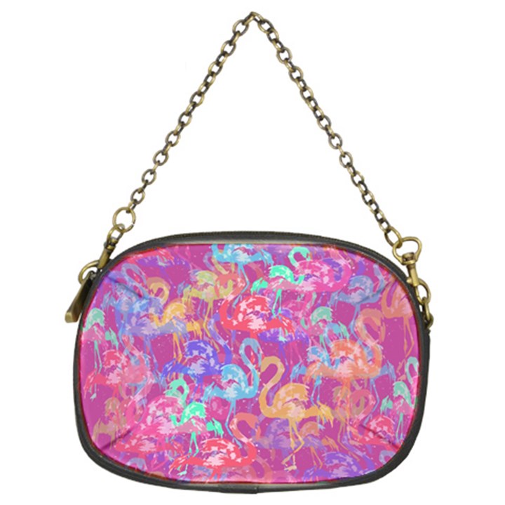 Flamingo pattern Chain Purses (Two Sides) 