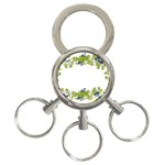 Birthday Card Flowers Daisies Ivy 3-Ring Key Chains Front