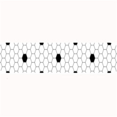 Black White Hexagon Dots Large Bar Mats by Mariart