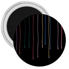 Falling Light Lines Perfection Graphic Colorful 3  Magnets