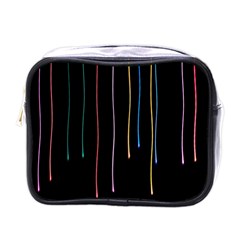 Falling Light Lines Perfection Graphic Colorful Mini Toiletries Bags by Mariart