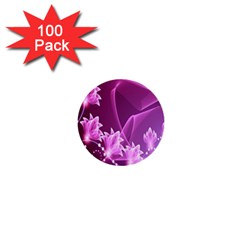 Lotus Sunflower Sakura Flower Floral Pink Purple Polka Leaf Polkadot Waves Wave Chevron 1  Mini Buttons (100 Pack)  by Mariart
