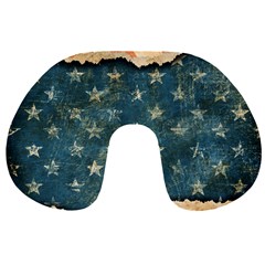 Grunge Ripped Paper Usa Flag Travel Neck Pillows
