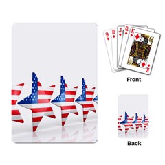 Multiple Us Flag Stars Line Slide Playing Card by Mariart