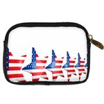 Multiple Us Flag Stars Line Slide Digital Camera Cases Back