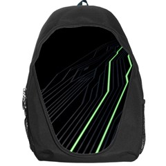 Green Lines Black Anime Arrival Night Light Backpack Bag by Mariart