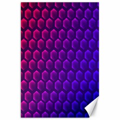 Hexagon Widescreen Purple Pink Canvas 20  X 30   by Mariart