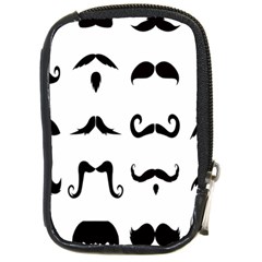 Mustache Man Black Hair Style Compact Camera Cases