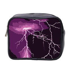 Lightning Pink Sky Rain Purple Light Mini Toiletries Bag 2-side by Mariart