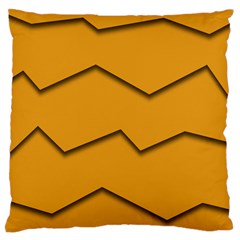 Orange Shades Wave Chevron Line Large Flano Cushion Case (one Side) by Mariart