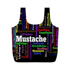 Mustache Full Print Recycle Bags (m) 