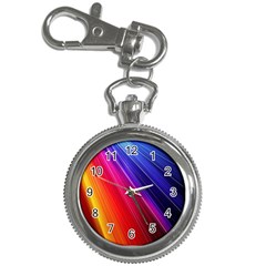 Multicolor Light Beam Line Rainbow Red Blue Orange Gold Purple Pink Key Chain Watches by Mariart