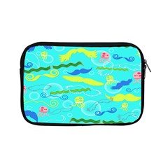 Mustache Jellyfish Blue Water Sea Beack Swim Blue Apple Ipad Mini Zipper Cases by Mariart