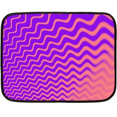 Original Resolution Wave Waves Chevron Pink Purple Fleece Blanket (mini)
