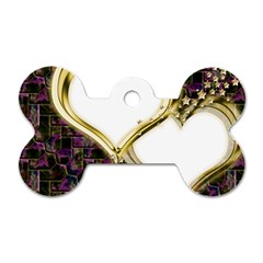 Lover Romantic Couple Apart Dog Tag Bone (two Sides)