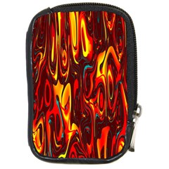 Effect Pattern Brush Red Orange Compact Camera Cases by Nexatart