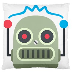 Robot Large Flano Cushion Case (one Side) by BestEmojis