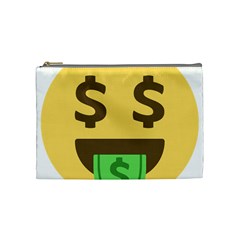 Money Face Emoji Cosmetic Bag (medium)  by BestEmojis