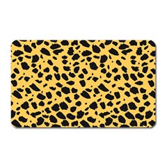 Skin Animals Cheetah Dalmation Black Yellow Magnet (rectangular) by Mariart