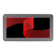 Tape Strip Red Black Amoled Wave Waves Chevron Memory Card Reader (mini) by Mariart