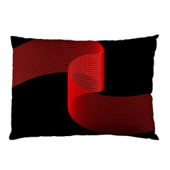 Tape Strip Red Black Amoled Wave Waves Chevron Pillow Case (two Sides)