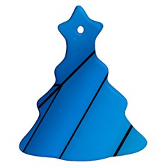 Technical Line Blue Black Christmas Tree Ornament (two Sides) by Mariart