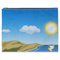 Grid Sky Course Texture Sun Cosmetic Bag (xxxl)  by Nexatart